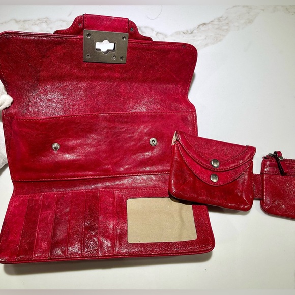JUICY COUTURE Leather Wallet, Distressed Red - Picture 6 of 8